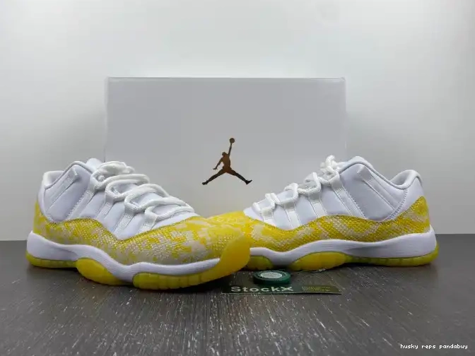 Rep Husky Yellow Air Low WMNS Jordan 11 Snakeskin AH7860-107 0602